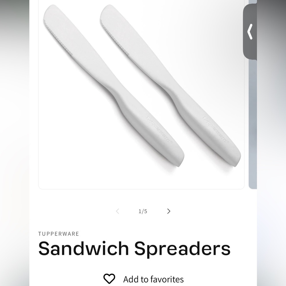 Tupperware White Spreaders Set